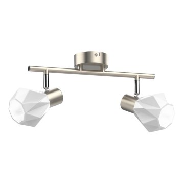 Prezent 27510 - Reflektor METIS 2xE14/40W/230V matni hrom