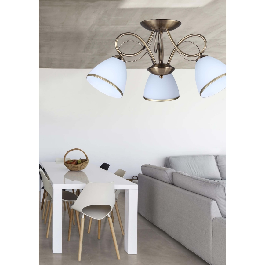 Prezent 61450 - Plafonski luster ASTER 3xE27/60W/230V