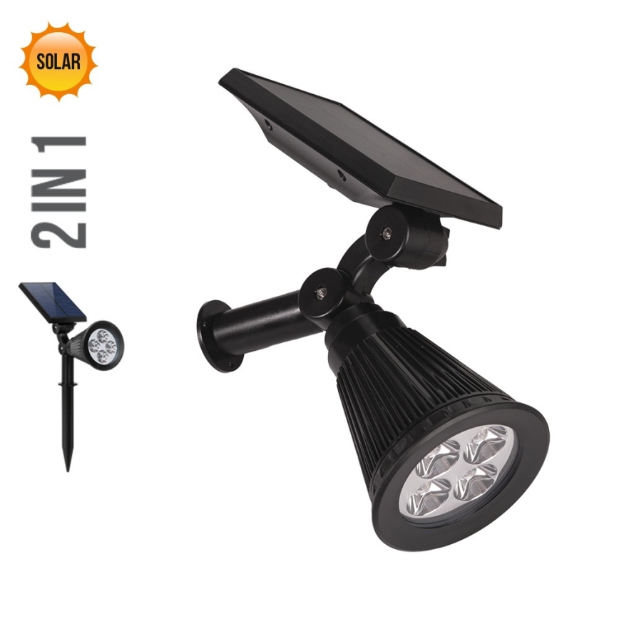 Prezent 65286 - LED solarno svetlo 2u1 LION LED/2W/3,7V IP44 2220 mAh