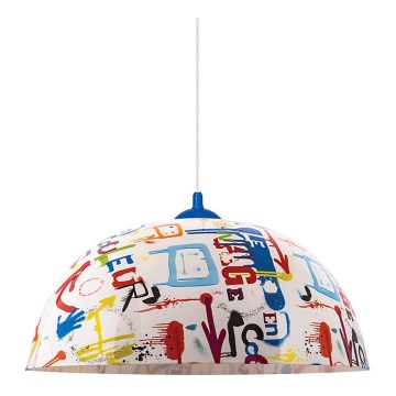Prezent 74200 - Dečiji luster na sajli GRAFFITI 1xE27/60W/230V