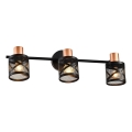 Prezent 75469 - Zidno reflektorsko svetlo ANTARES 3xE14/40W/230V crno/bakreno