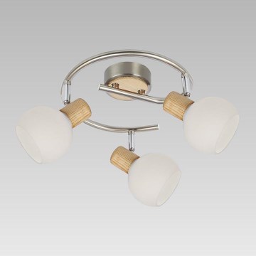 Prezent 75567 - Stropno spot svetlo TONG 3xE14/25W/230V, boja jasena