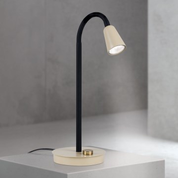 Prigušiva fleksibilna stona lampa DOTTY 1xGU10/10W/230V bež/crna
