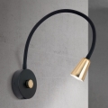 Prigušiva fleksibilna zidna lampa DOTTY 1xGU10/10W/230V crna/mesing