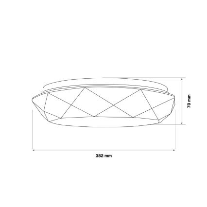LED prigušiva kupatilska svetiljka GALAXY LED/48W/230V prečnik 38 cm 3000-6000K IP44 + daljinski upravljač