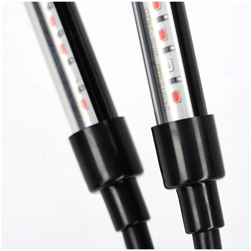 LED prigušiva fleksibilna stona lampa sa klipsom za uzgoj biljaka VITARO 4xLED/10W/230V crna