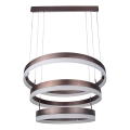Prigušiva LED luster na sajli LED/86W/230V 3000K braon