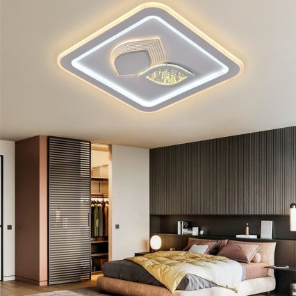 LED prigušiva stropna svetiljka LED/95W/230V 3000-6500K + daljinski upravljač