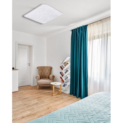 LED prigušiva stropna svetiljka FLORA LED/60W/230V 2700-6500K 53x53 cm +daljinski upravljač