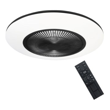 Prigušiva LED plafonska svetiljka sa ventilatorom ARIA LED/38W/230V 3000-6000K crna/bela + daljinski upravljač