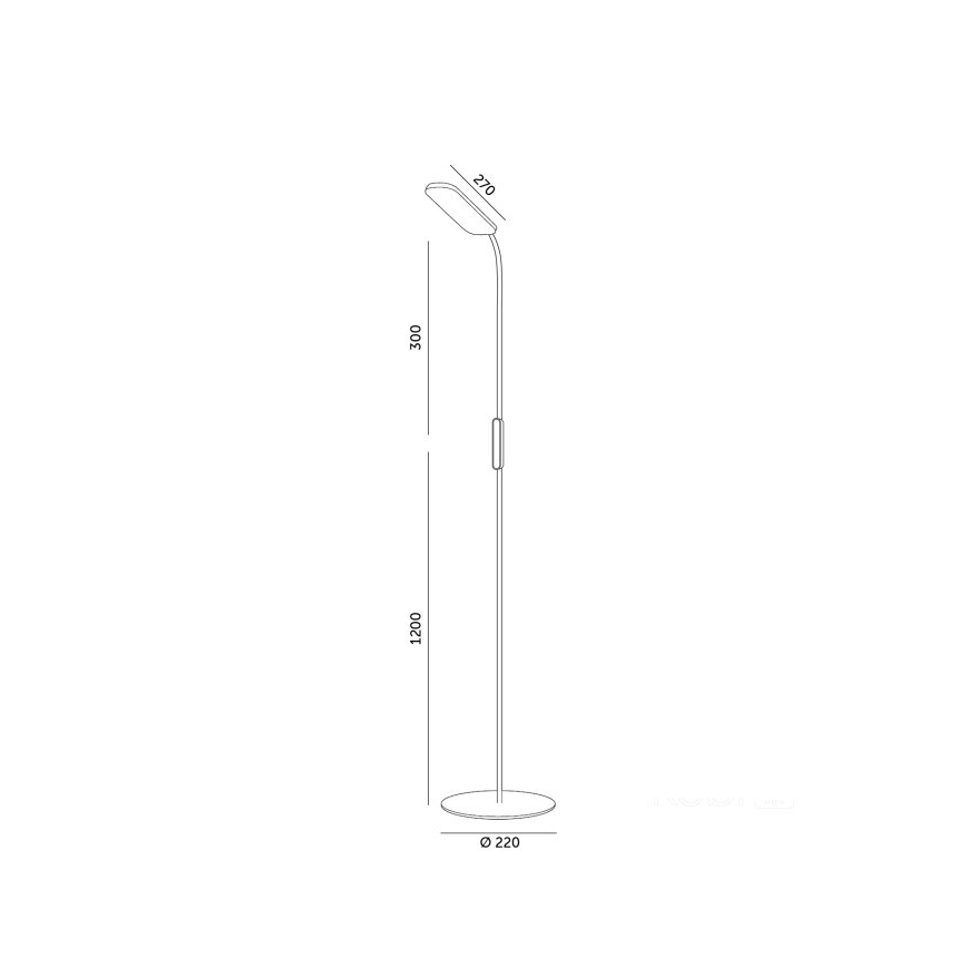 LED prigušiva stojeća lampa TEILO LED/10W/230V 3000/4000/6500K crna + daljinski upravljač