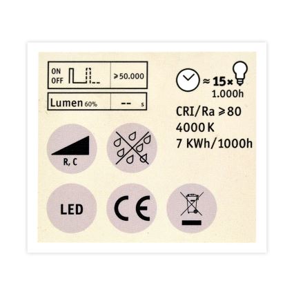 Prigušiva LED sijalica GU10/7W/230V 4000K - Paulmann 28754