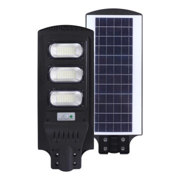 Prigušiva LED solarna ulična lampa sa senzorom pokreta i sumraka URBI LED/8W/3,2V 6500K IP54 10000 mAh + daljinski upravljač