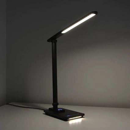 Prigušiva LED stona lampa sa USB, 9W, 230V, 3000K/4000K/5500K, crna