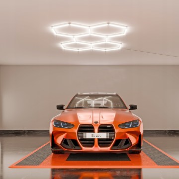 Prigušiva plafonska LED svetiljka HEXAGON LED/192W/85-265V 5000K 160x221 cm CRI 90 IP54 bela