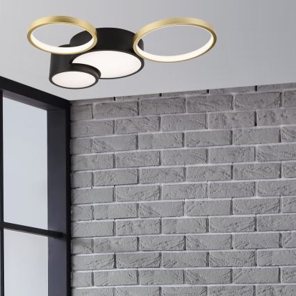 Prigušiva plafonska svetiljka ALIZEE LED/30W/230V 3000-6500K crna/zlatna