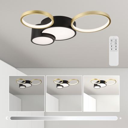 Prigušiva plafonska svetiljka ALIZEE LED/30W/230V 3000-6500K crna/zlatna