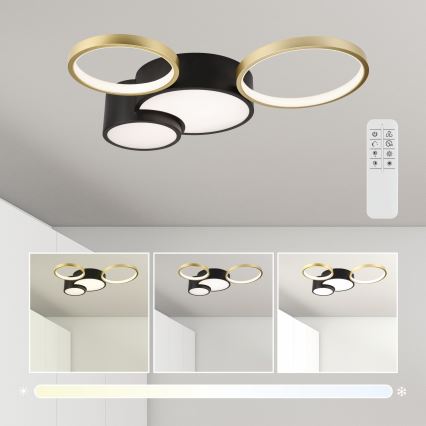 Prigušiva plafonska svetiljka ALIZEE LED/30W/230V 3000-6500K crna/zlatna