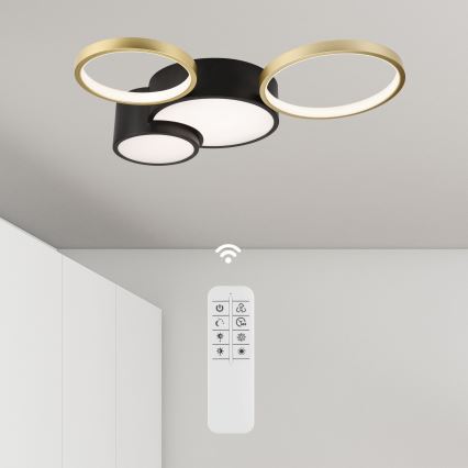 Prigušiva plafonska svetiljka ALIZEE LED/30W/230V 3000-6500K crna/zlatna