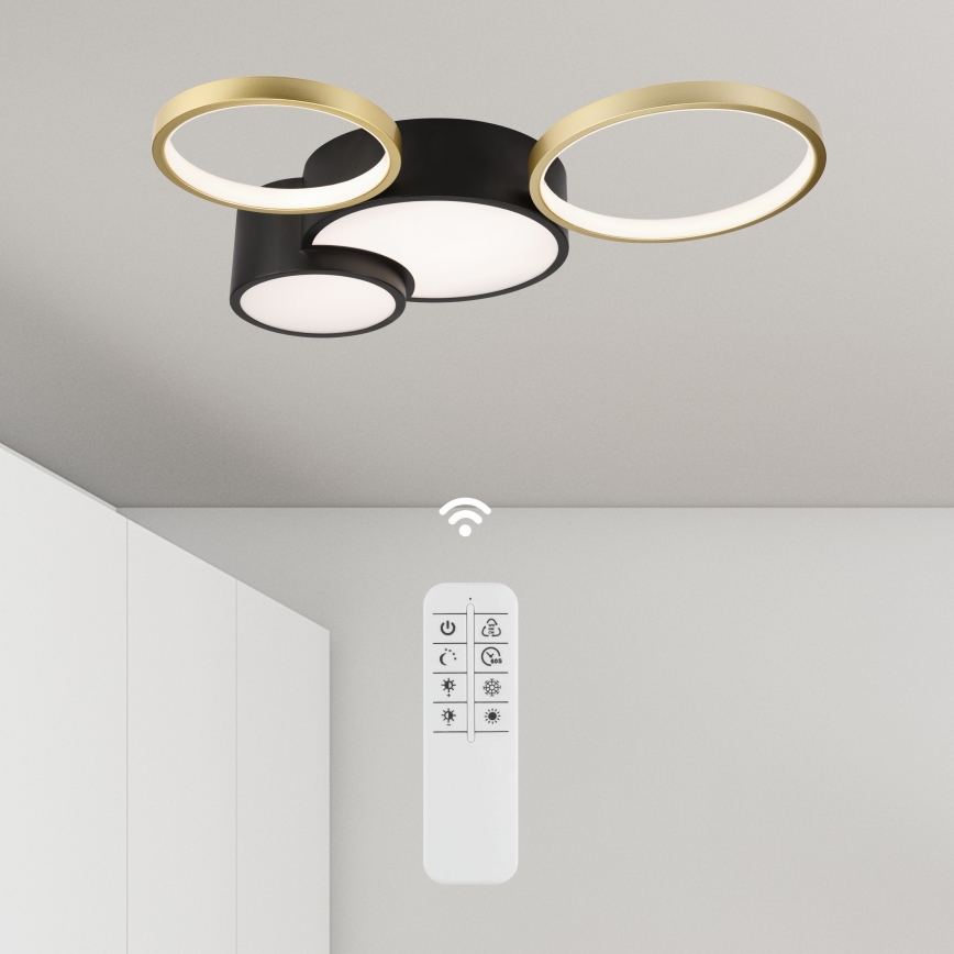 Prigušiva plafonska svetiljka ALIZEE LED/30W/230V 3000-6500K crna/zlatna