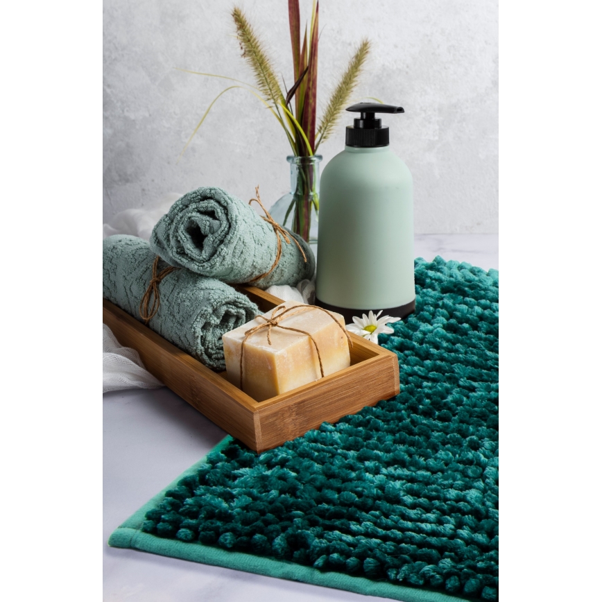 Prigušiva prostirka za kupatilo CHENILLE 50x80 cm tirkizna