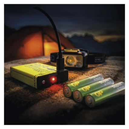 Prigušiva punjiva čelna lampa LED/3xAAA/1000 mAh 3,7V