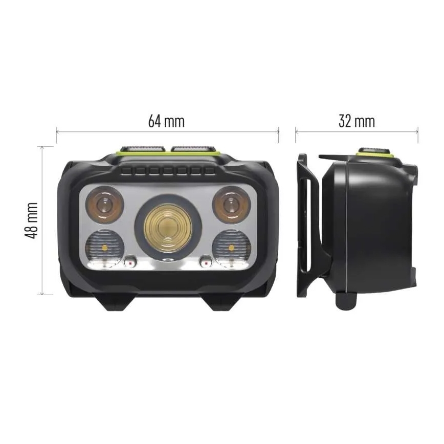 Prigušiva punjiva čelna lampa LED/3xAAA/1000 mAh 3,7V