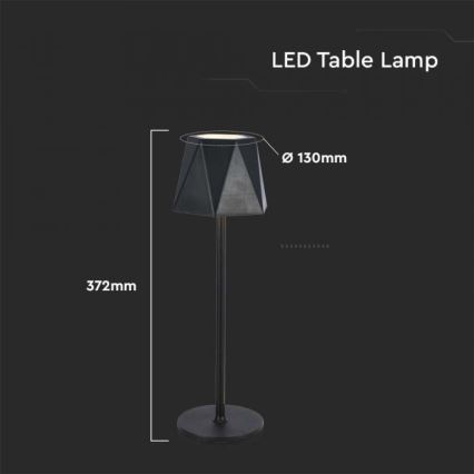 LED prigušiva punjiva dodirna stona lampa LED/4W/5V 3000-6000K 1800 mAh crna