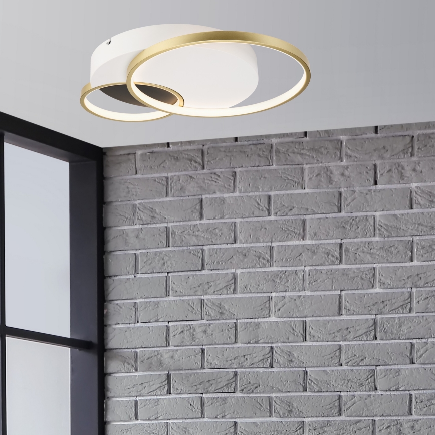 Prigušiva stropna lampa BENITO LED/31W/230V 3000-6500K bela/zlatna