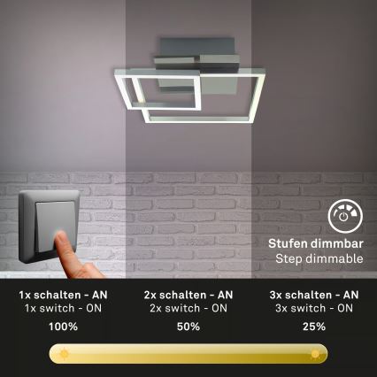 Prigušiva stropna LED svetiljka LED/12W/230V 3000K mat hrom