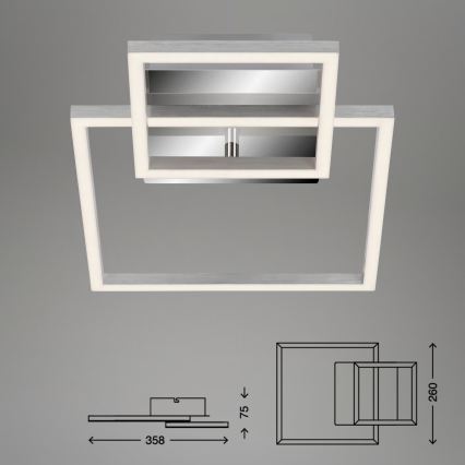 Prigušiva stropna LED svetiljka LED/12W/230V 3000K mat hrom