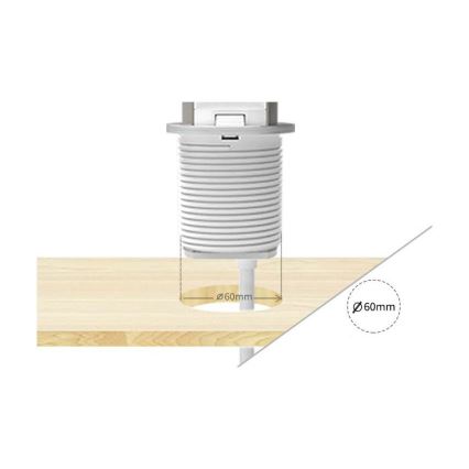 Priključni stub za stolnu ploču sa 2x230V + USB-A + USB-C