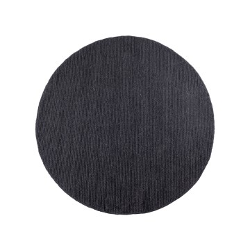 Prirodni okrugli tepih FIR WOOL, 160 cm, 2600 g/m2, antracit