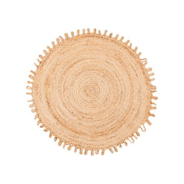 Prirodni okrugli tepih JUTA, 100 cm, bež