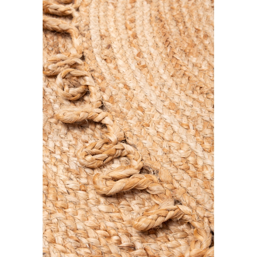 Prirodni okrugli tepih JUTA, 100 cm, bež