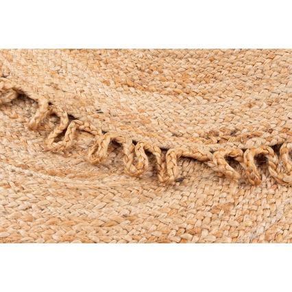 Prirodni okrugli tepih JUTA, 100 cm, bež