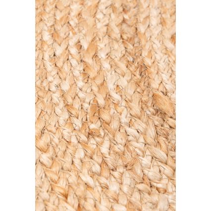 Prirodni okrugli tepih JUTA, 100 cm, bež