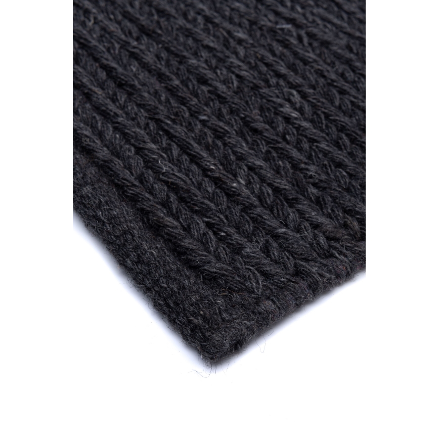 Prirodni tepih FIR WOOL 120x170 cm 2600 g/m2 antracit