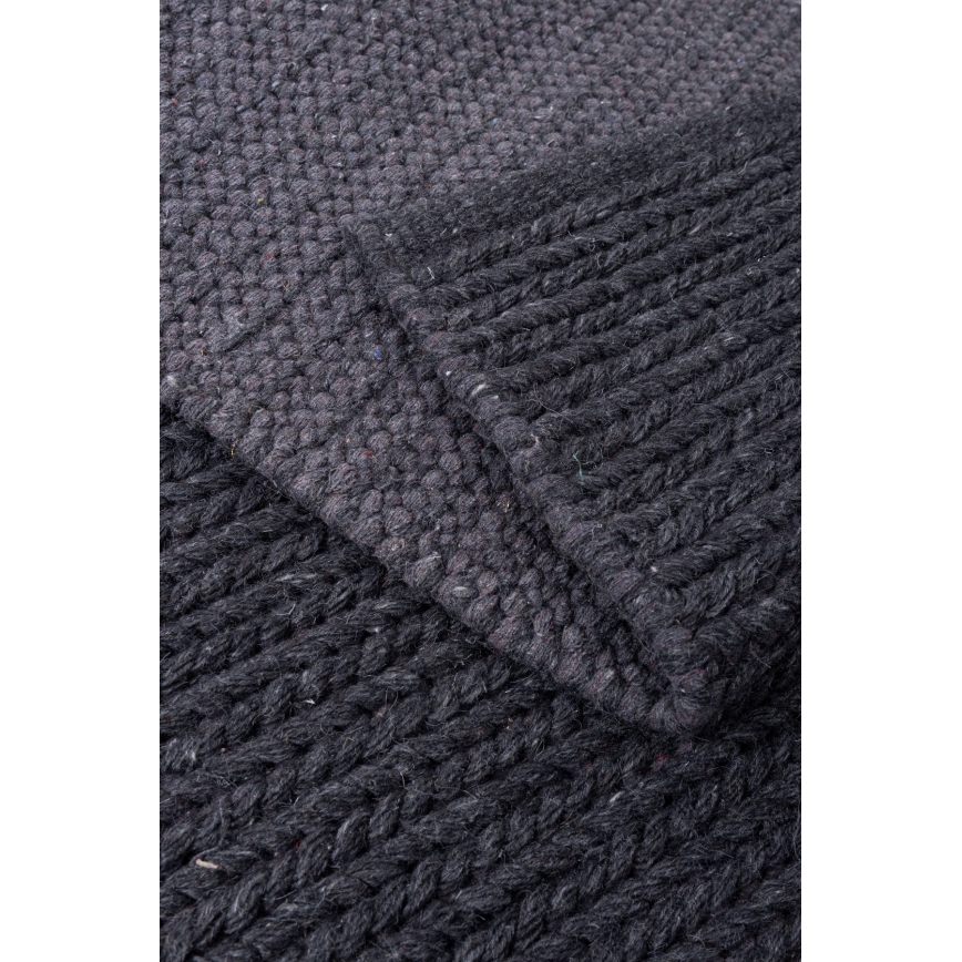 Prirodni tepih FIR WOOL 120x170 cm 2600 g/m2 antracit