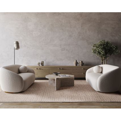 Prirodni tepih FIR WOOL 120x170 cm 2600 g/m2 krem