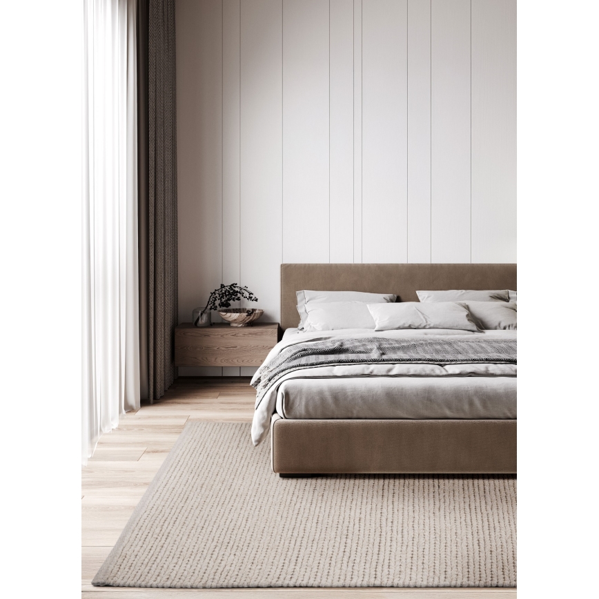 Prirodni tepih FIR WOOL 120x170 cm 2600 g/m2 krem