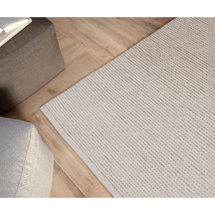 Prirodni tepih FIR WOOL 120x170 cm 2600 g/m2 krem