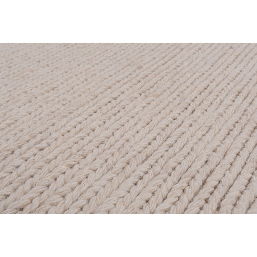 Prirodni tepih FIR WOOL 120x170 cm 2600 g/m2 krem