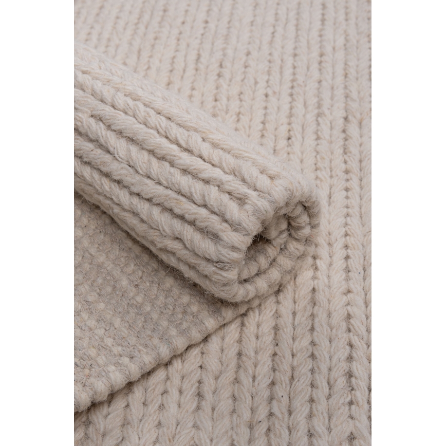 Prirodni tepih FIR WOOL 120x170 cm 2600 g/m2 krem