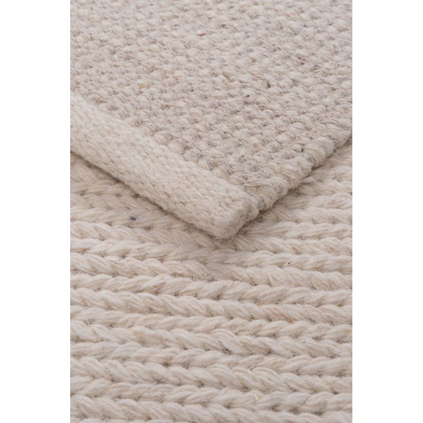 Prirodni tepih FIR WOOL 120x170 cm 2600 g/m2 krem