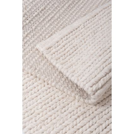 Prirodni tepih FIR WOOL 120x170 cm 2600 g/m2 krem