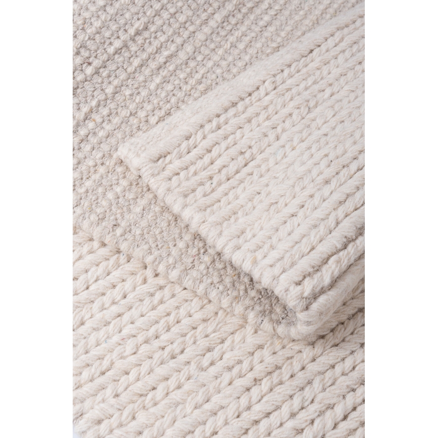 Prirodni tepih FIR WOOL 120x170 cm 2600 g/m2 krem