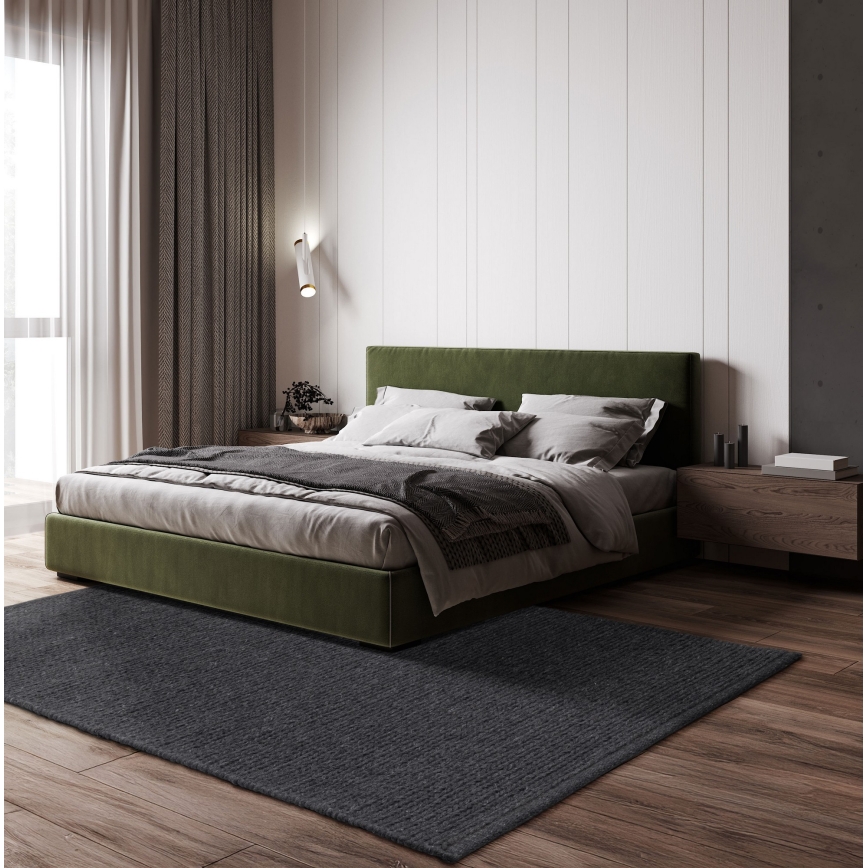 Prirodni tepih FIR WOOL 160x230 cm 2600 g/m2 antracit