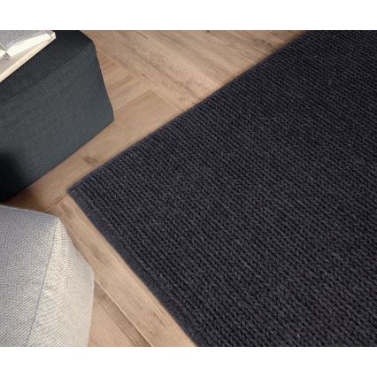 Prirodni tepih FIR WOOL 160x230 cm 2600 g/m2 antracit