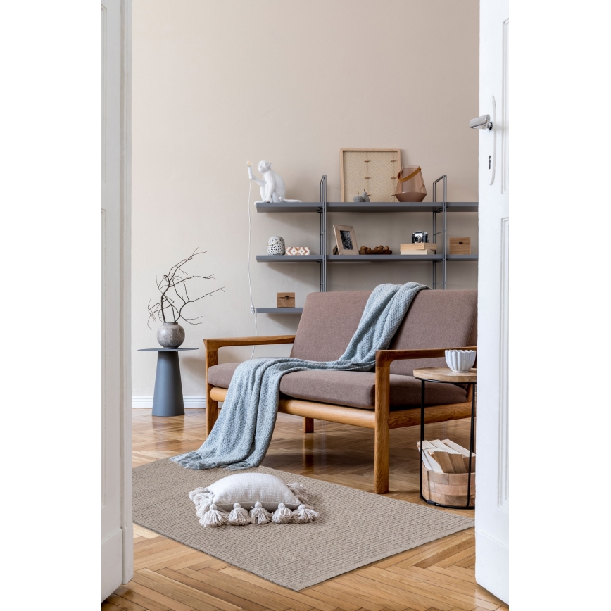 Prirodni tepih FIR WOOL 70x140 cm, 2600 g/m2, bež